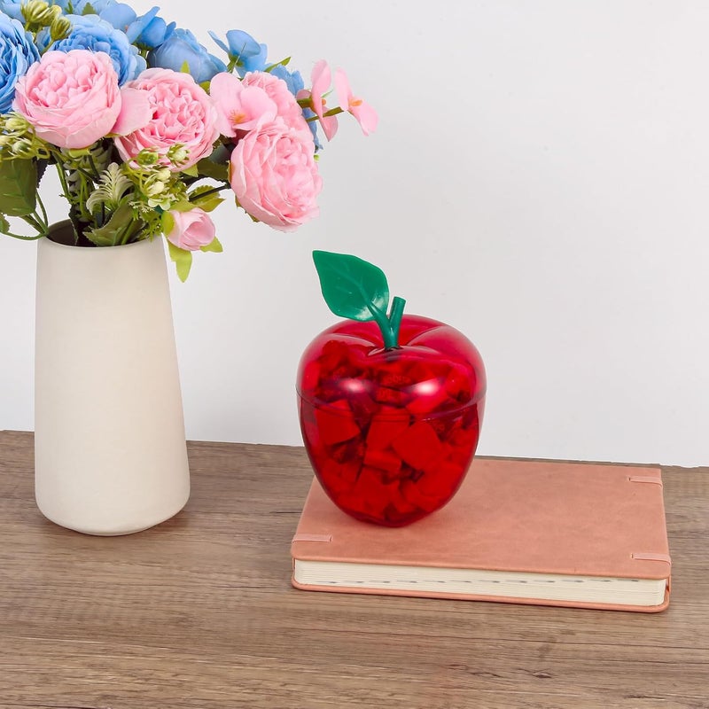 TABGACH Large Red Apple Container Jar,Apple Shaped Candy Jar Back To School Teacher Appreciation Gift Christmas Gifts,Plastic Apple Decor Classroom Wedding Valentine Party Christmas Decorations (8 Pack) - Image 5